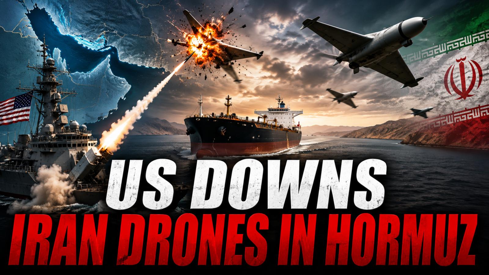 US Says Iranian Drones Targeted Ships in Hormuz