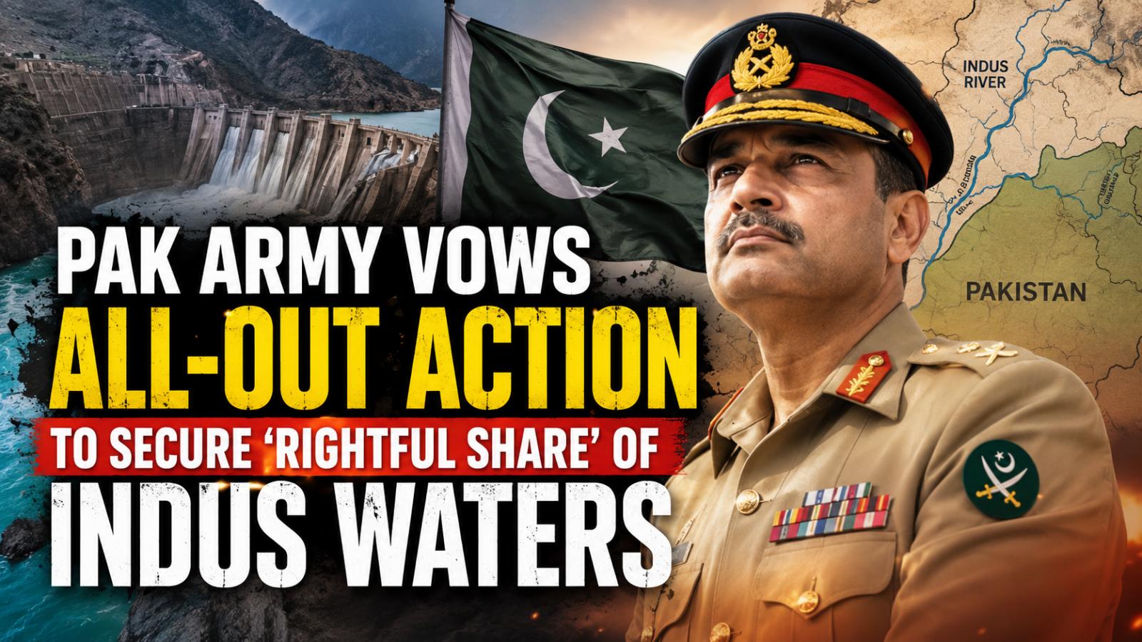 Pakistan army vows action on Indus water share