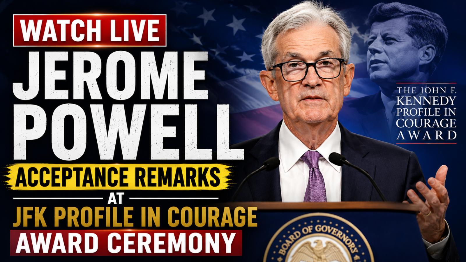 Former Fed Chair Powell Honored at JFK Ceremony