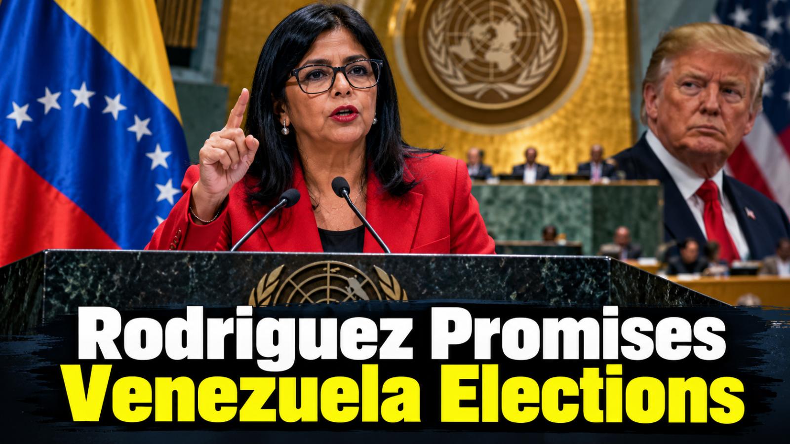 Delcy Rodriguez promises Venezuela elections in UN address