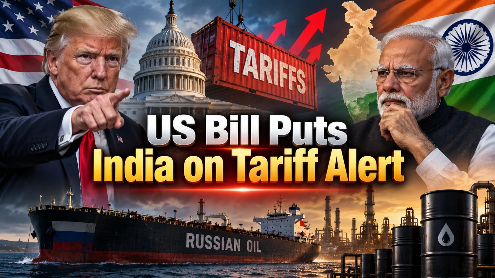 Russia Sanctions Bill Raises India Tariff Risk to 100%