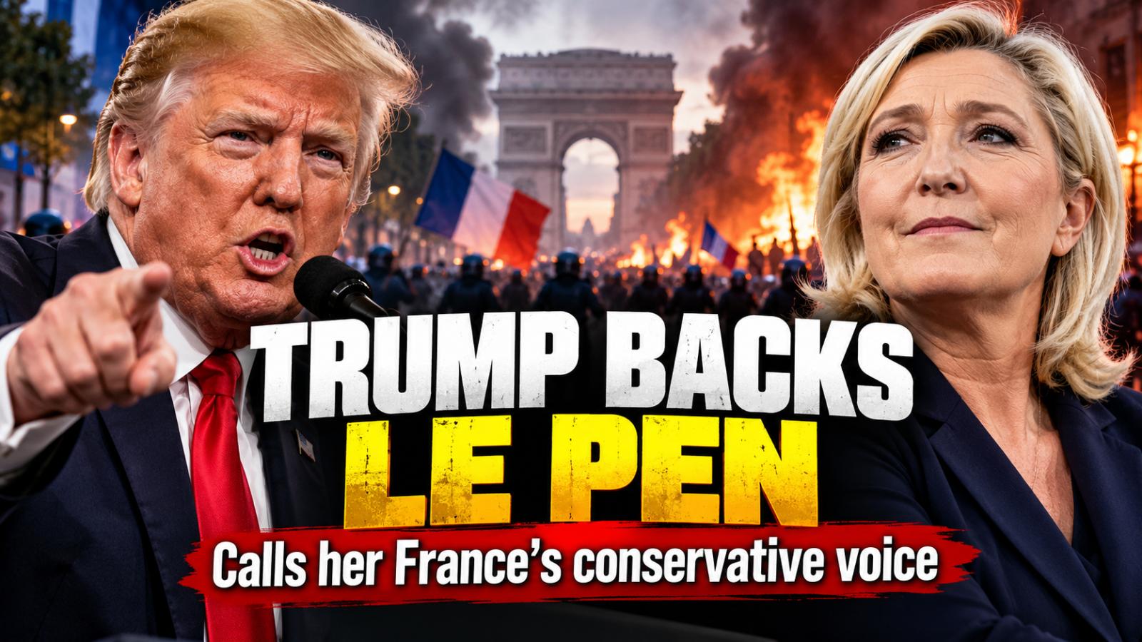 Trump calls Marine Le Pen France’s conservative voice after riots