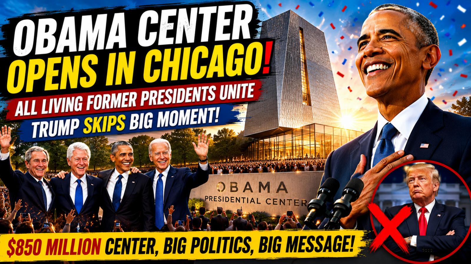 Former US Presidents attend Obama Centre inauguration in Chicago
