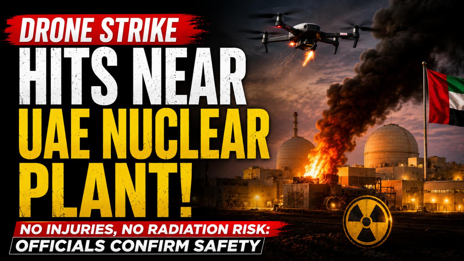Drone Strike Triggers Fire Near Abu Dhabi Nuclear Plant