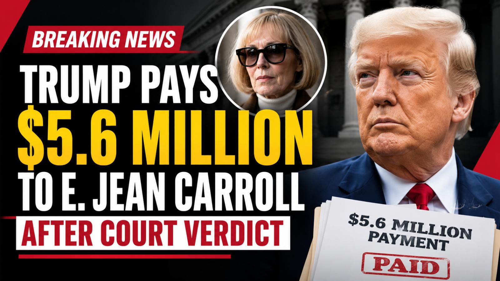 Trump Pays E. Jean Carroll $5.6 Million After Court Verdict