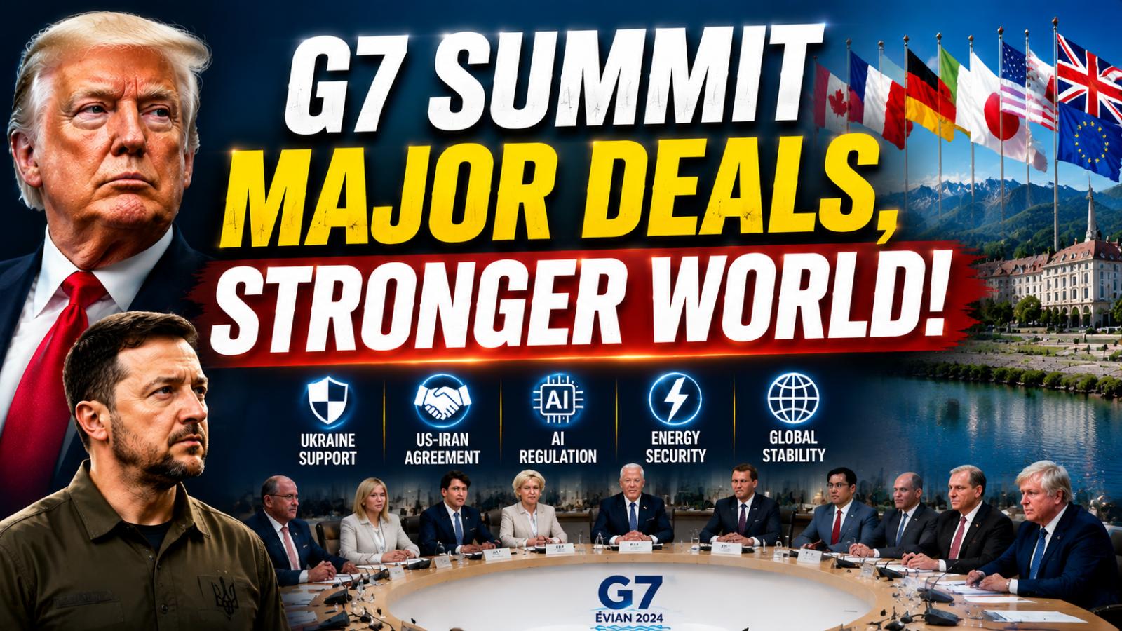 G7 summit backs Ukraine, supports US–Iran deal and global AI rules