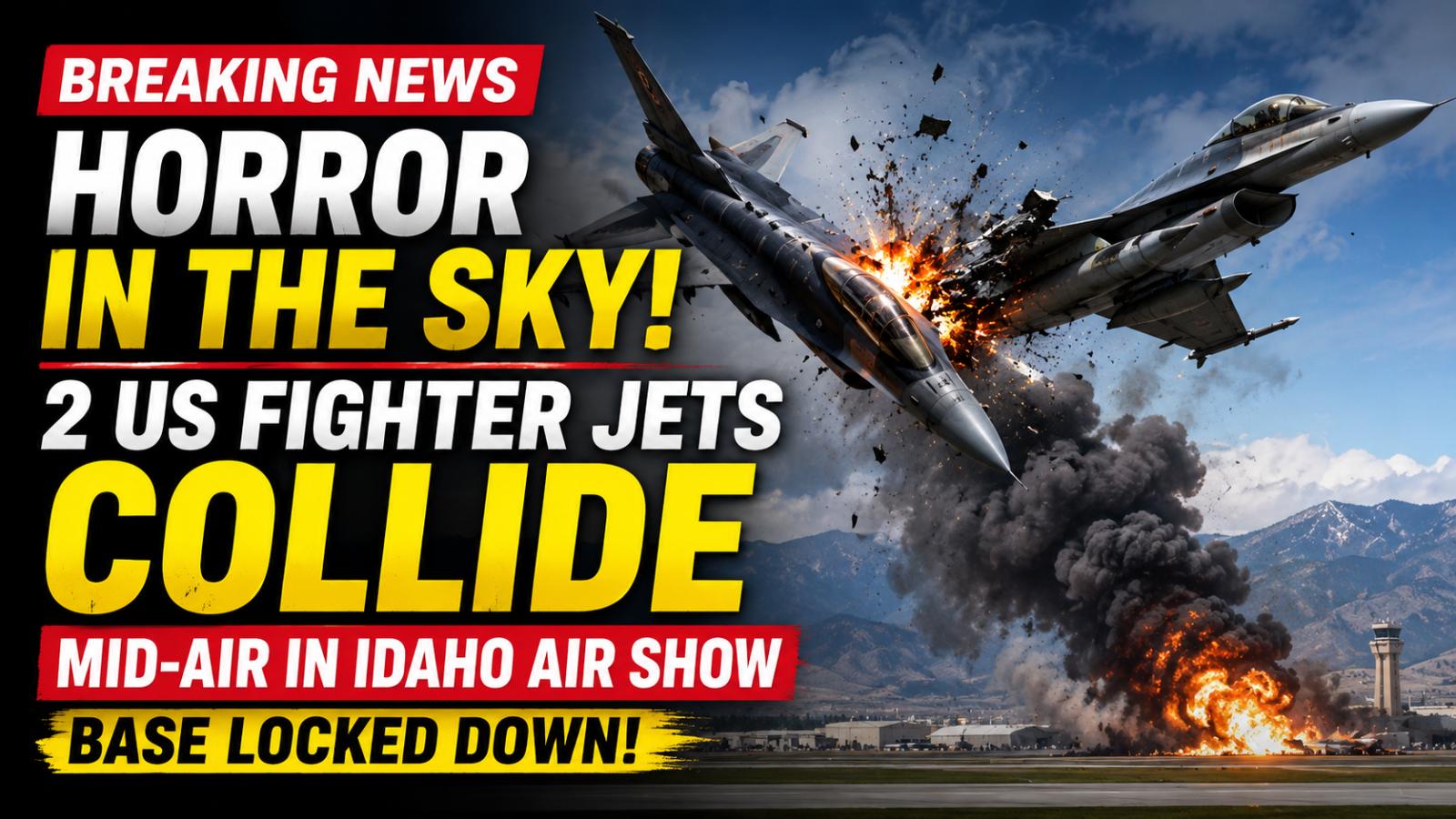 Two Fighter Jets Collide During Air Show at Mountain Home AFB, Idaho