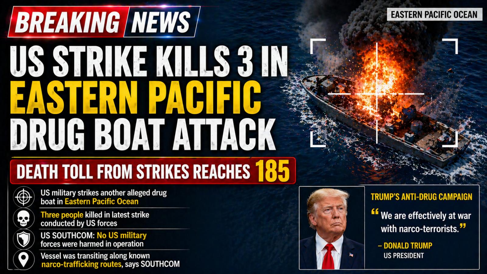 US Expands Anti-Drug Campaign With New Pacific Strike