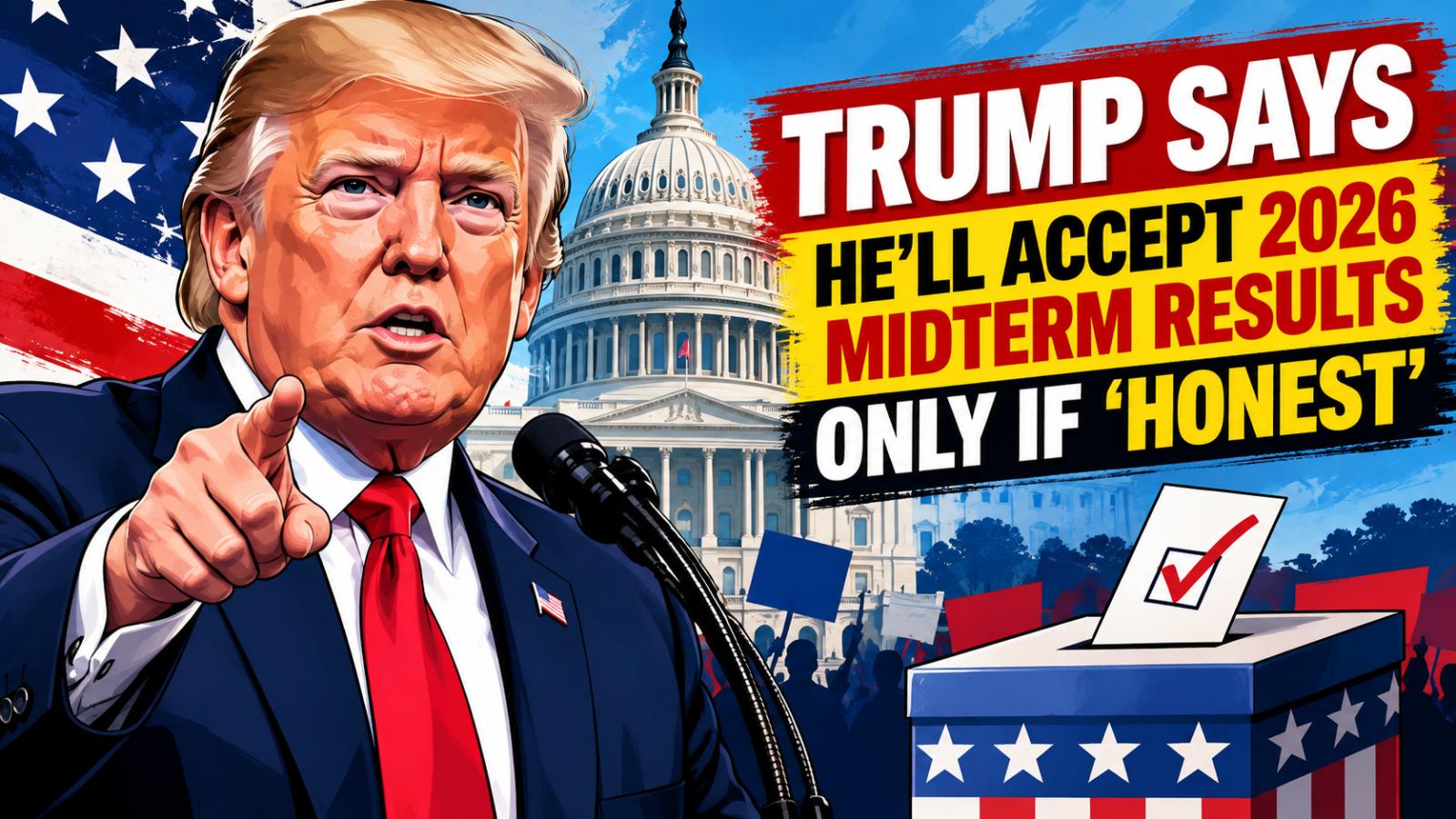 Trump Says He'll Accept 2026 Midterm Results Only if 'Honest'