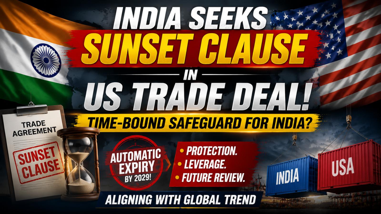 India pushes sunset clause in proposed US trade deal