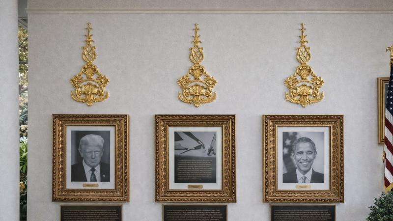 Trump rewrites White House history with confrontational plaques targeting Biden and Obama