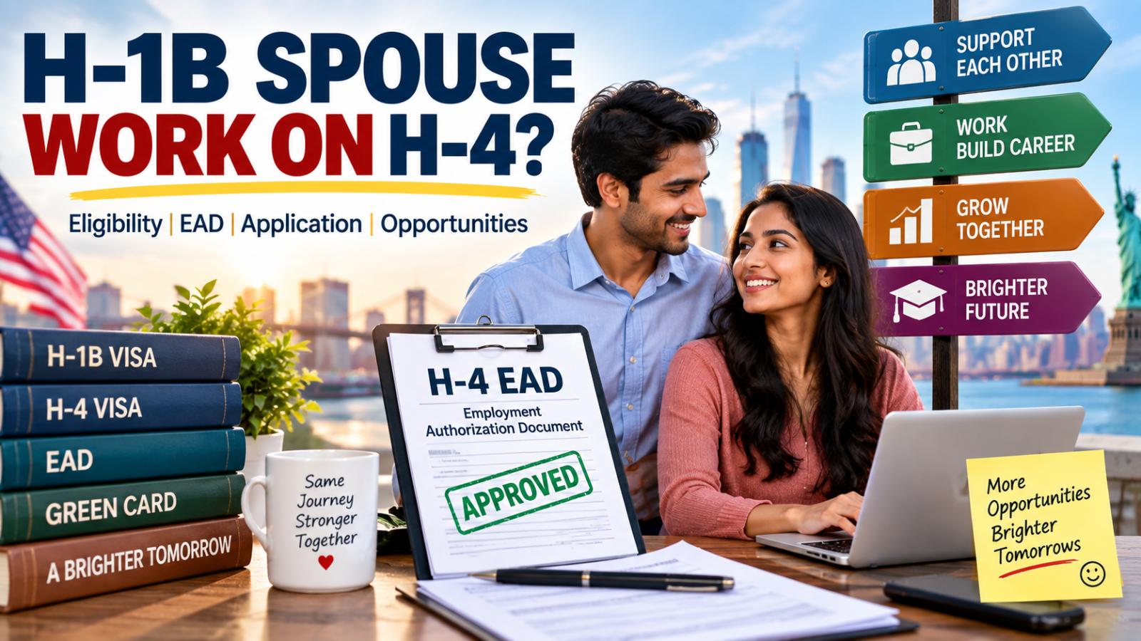 Can an H-1B worker's spouse work in the US on H-4?