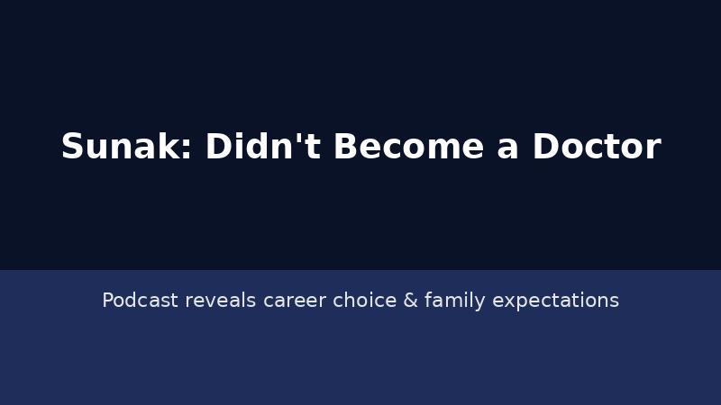 Rishi Sunak opens up about not meeting parents’ career expectations