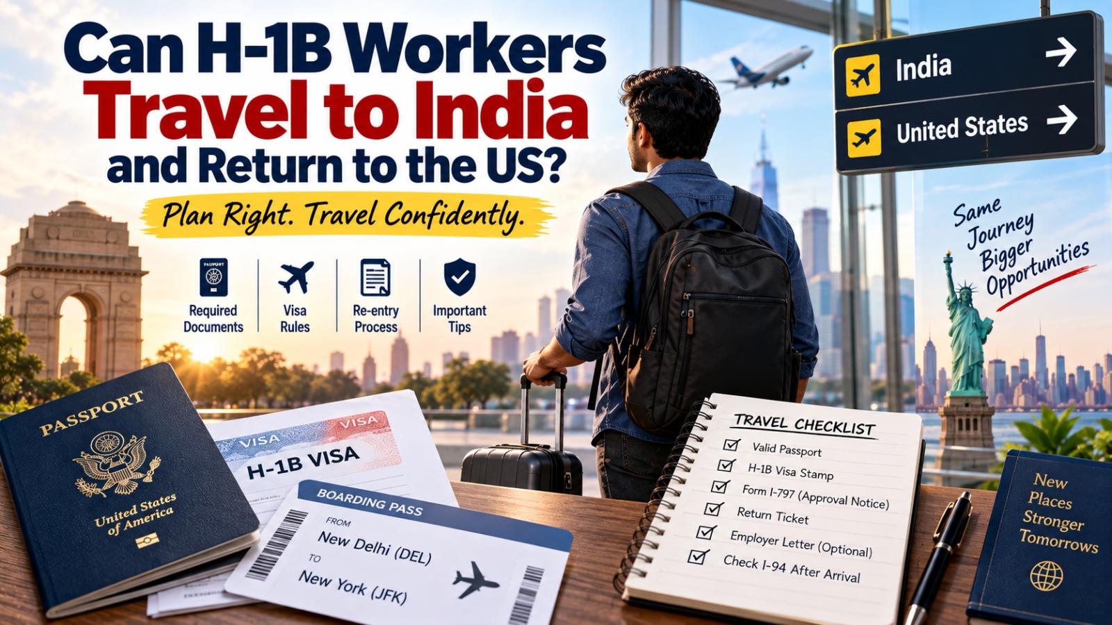 Can H-1B workers travel to India and return to the US?