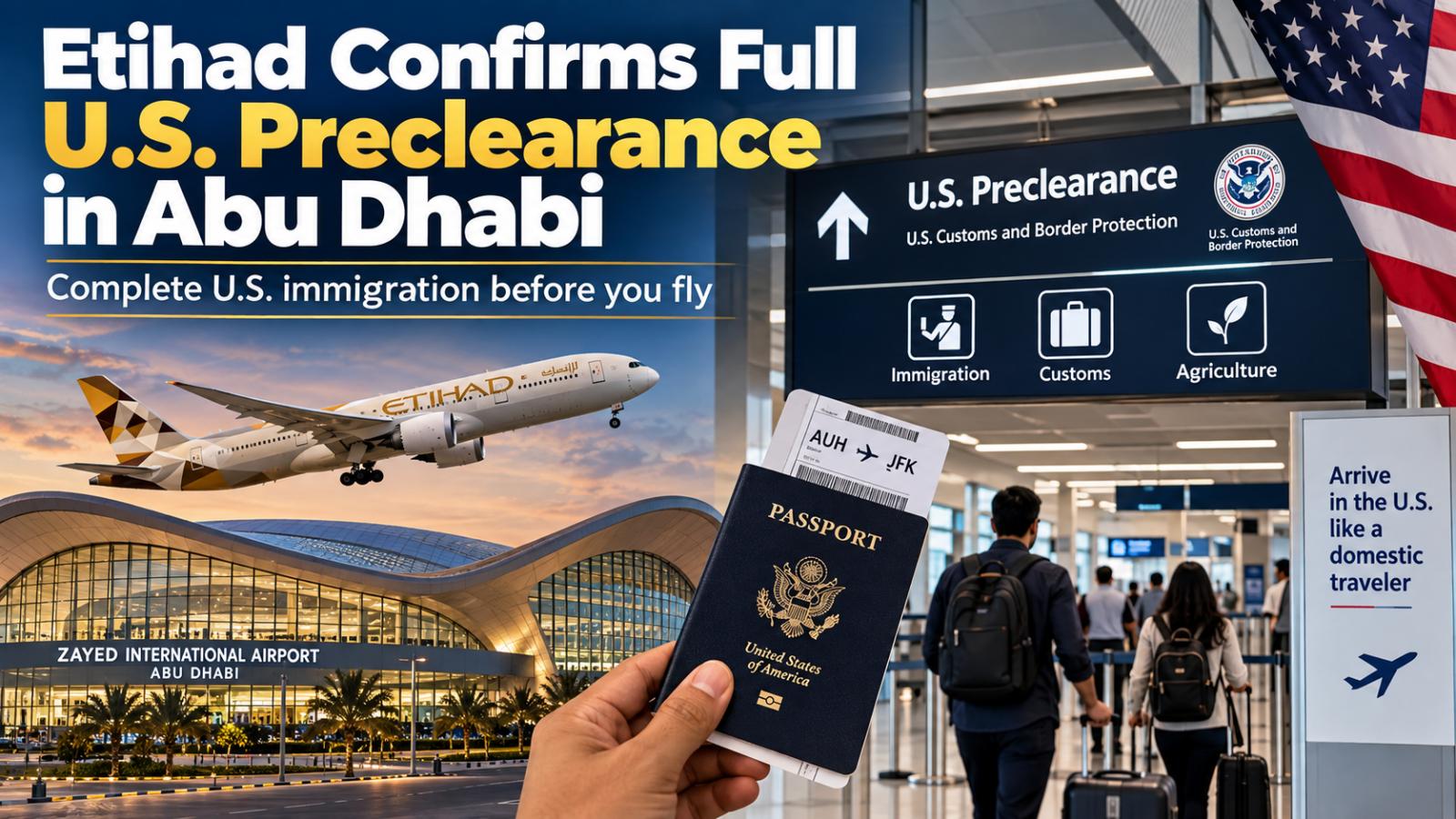 Etihad confirms full U.S. preclearance in Abu Dhabi
