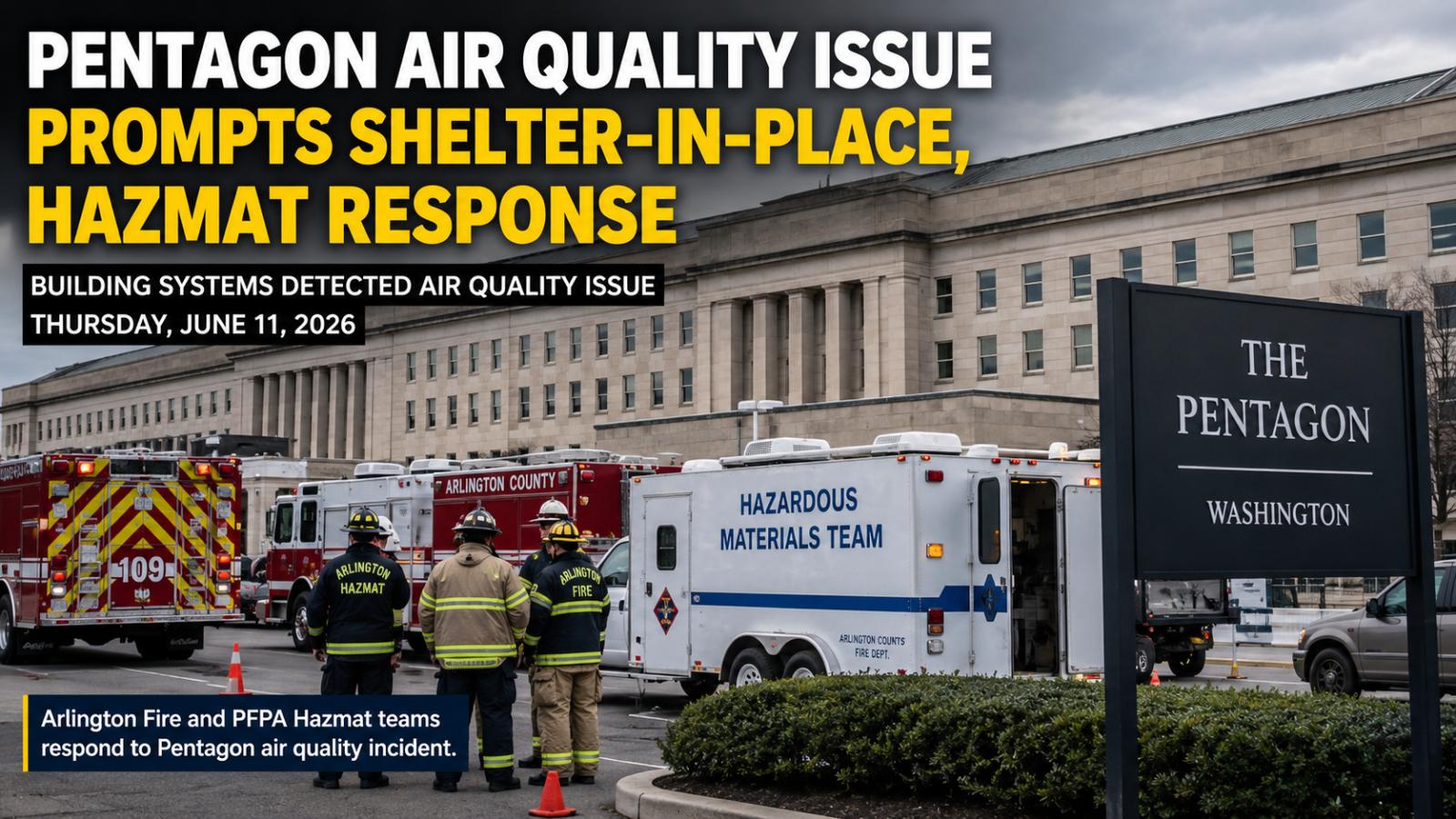 Pentagon Air Quality Issue Prompts Shelter-in-Place, Hazmat Response