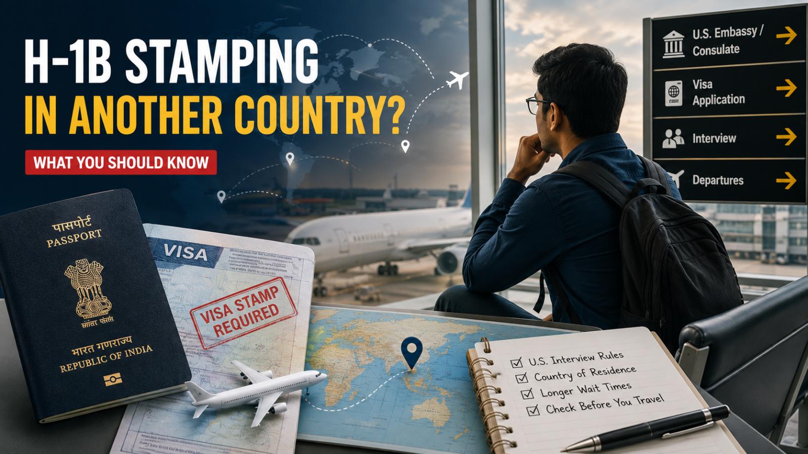 Can H-1B workers get visa stamping in another country?