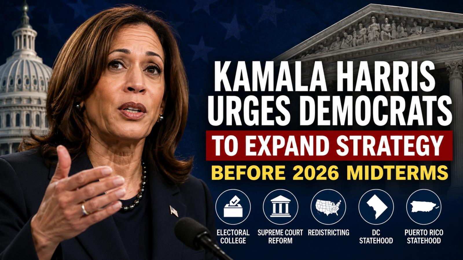 Kamala Harris Urges Democrats to Expand 2026 Strategy
