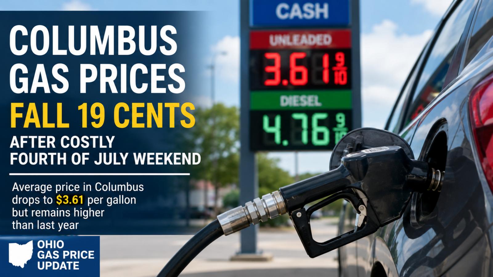 Columbus Gas Prices Fall 19 Cents After Costly Fourth of July Weekend