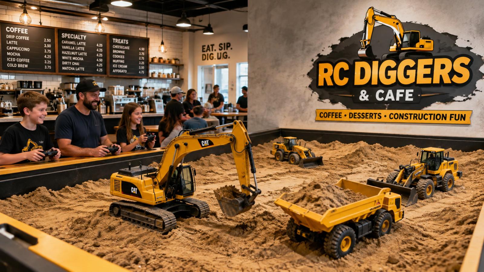 RC Diggers Columbus cafe opens with construction-themed fun