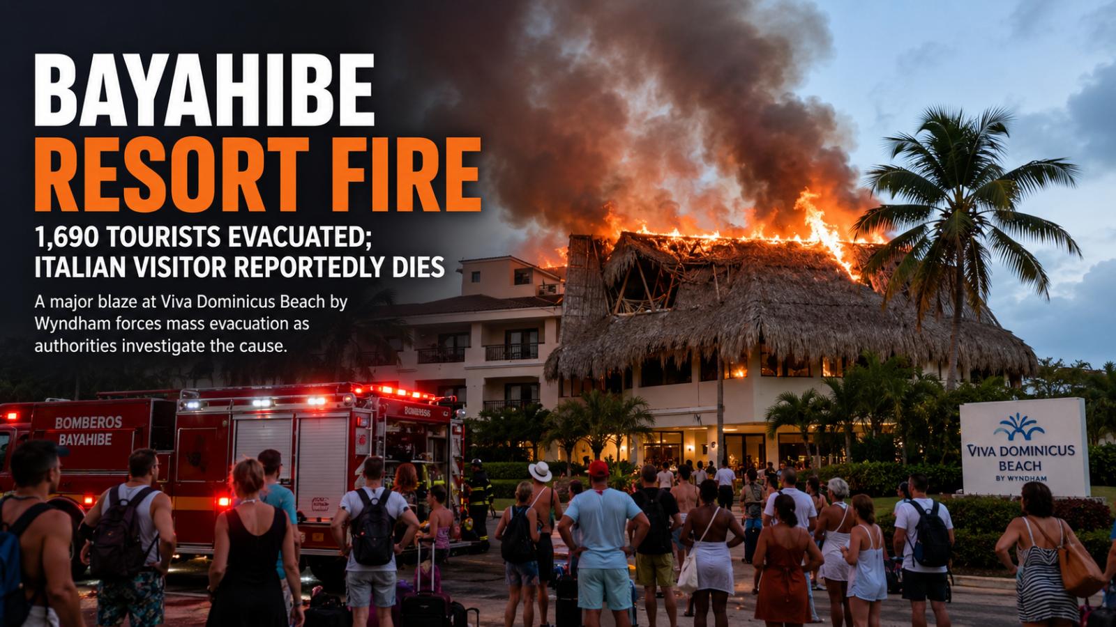 Bayahibe Resort Fire Forces 1,690 Tourists to Evacuate; Italian Visitor Reportedly Dies
