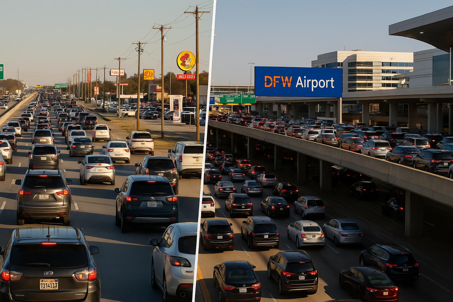 Thanksgiving travel surges as millions of Texans face heavy traffic and airport delays