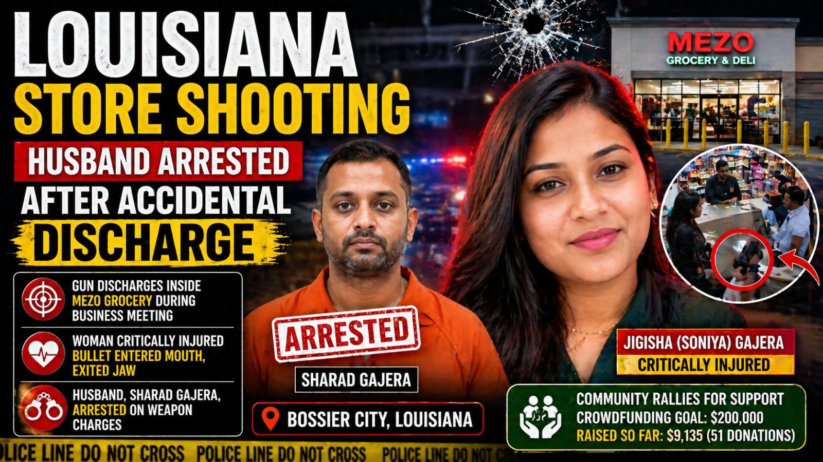 What led to the Louisiana store shooting Husband arrested after accidental discharge injures wife