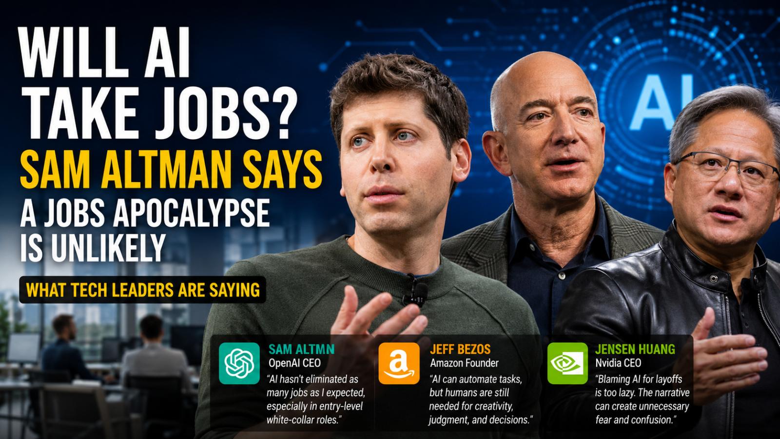 AI Jobs Apocalypse Unlikely, Sam Altman Says as Fear Eases