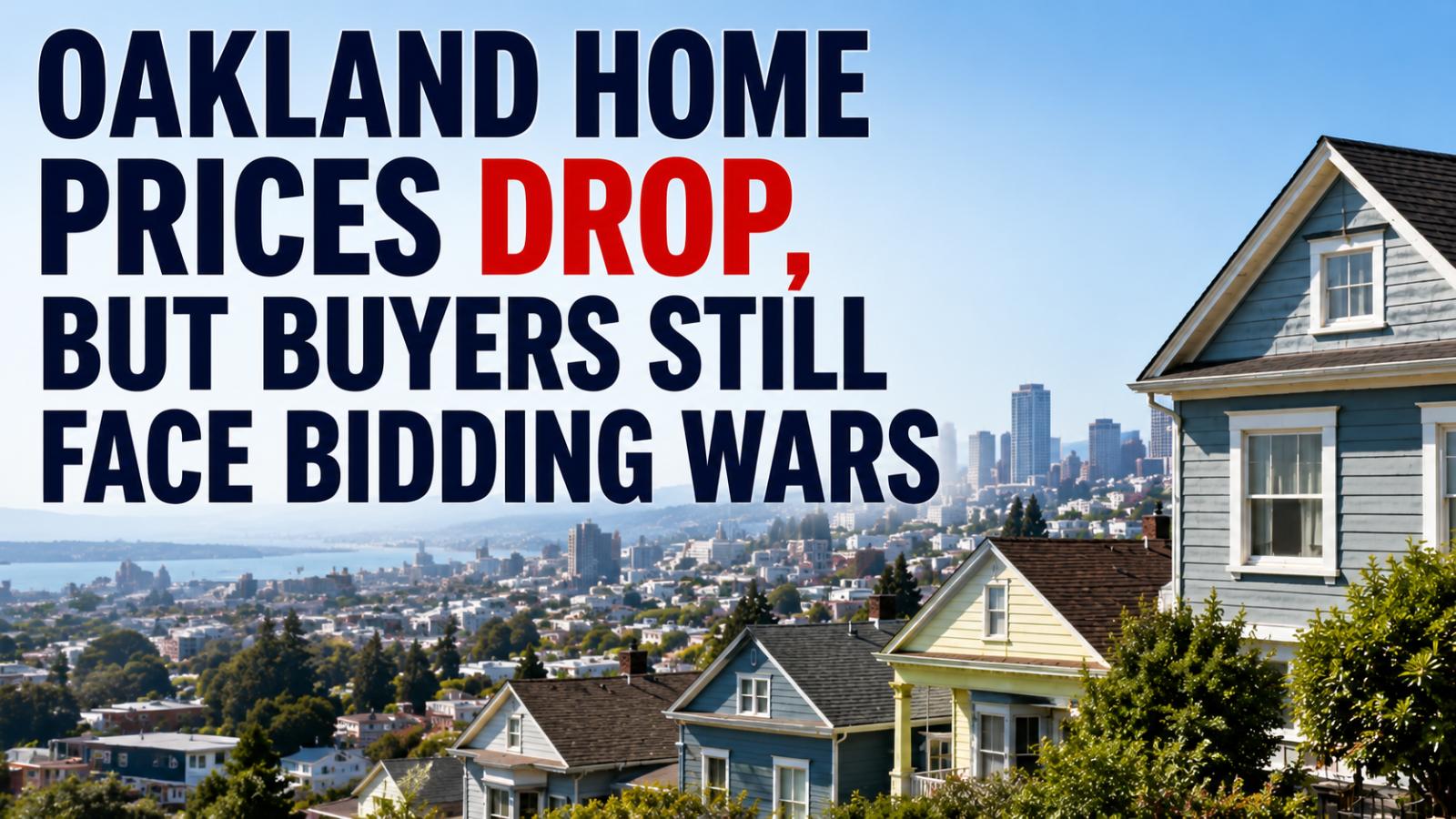 Oakland Home Prices Drop, But Buyers Still Face Bidding Wars