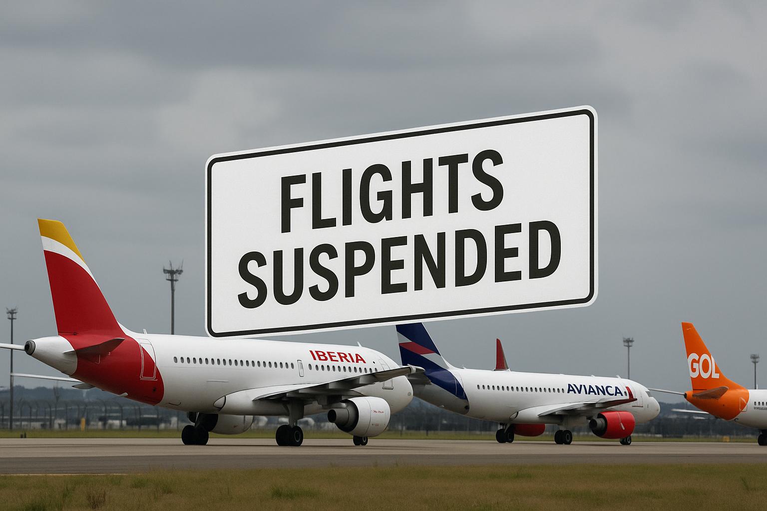 Flight suspensions grow as US alert highlights military risks near Venezuela