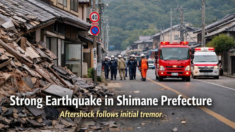 Japan shaken by twin earthquakes in Shimane Prefecture, authorities monitor situation