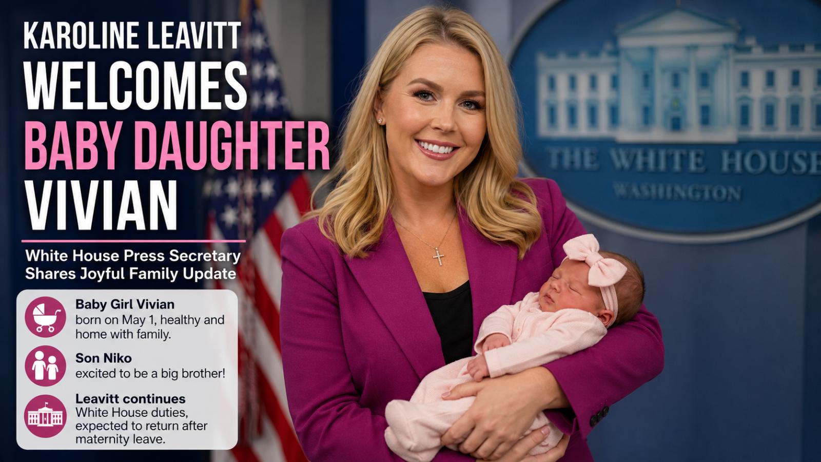 Karoline Leavitt Baby News White House Press Secretary Welcomes Daughter Vivian Amid Duties