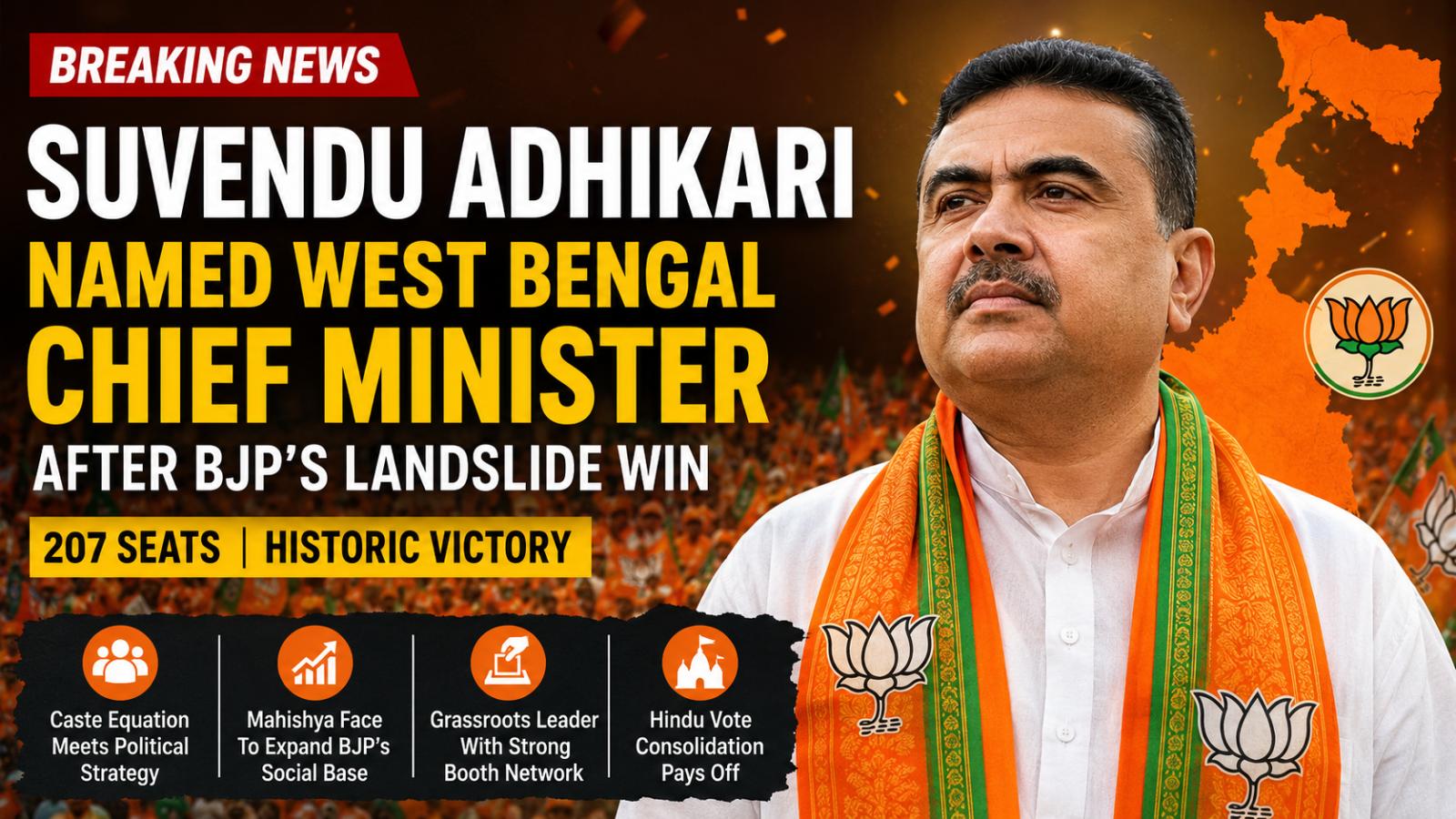 Why BJP Chose Suvendu Adhikari As West Bengal CM After Historic 2026 Victory
