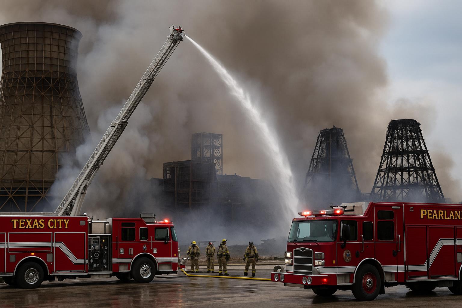 Texas City power plant blaze fully contained after massive overnight response