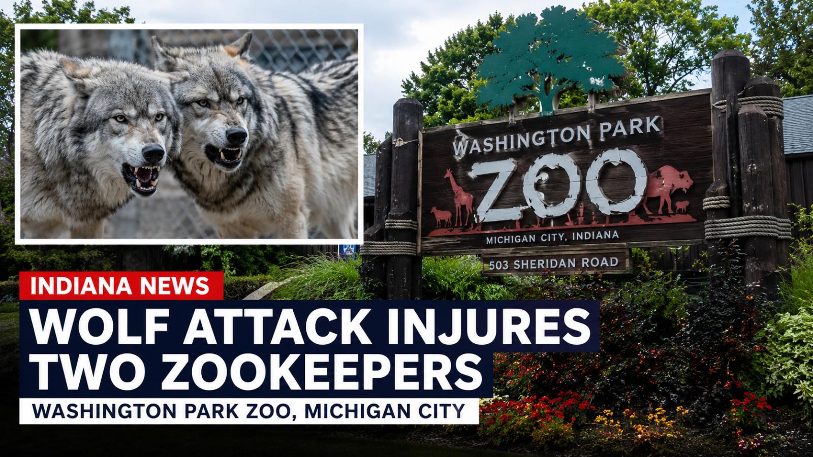 Washington Park Zoo Wolf Attack Injures Two Zookeepers in Indiana