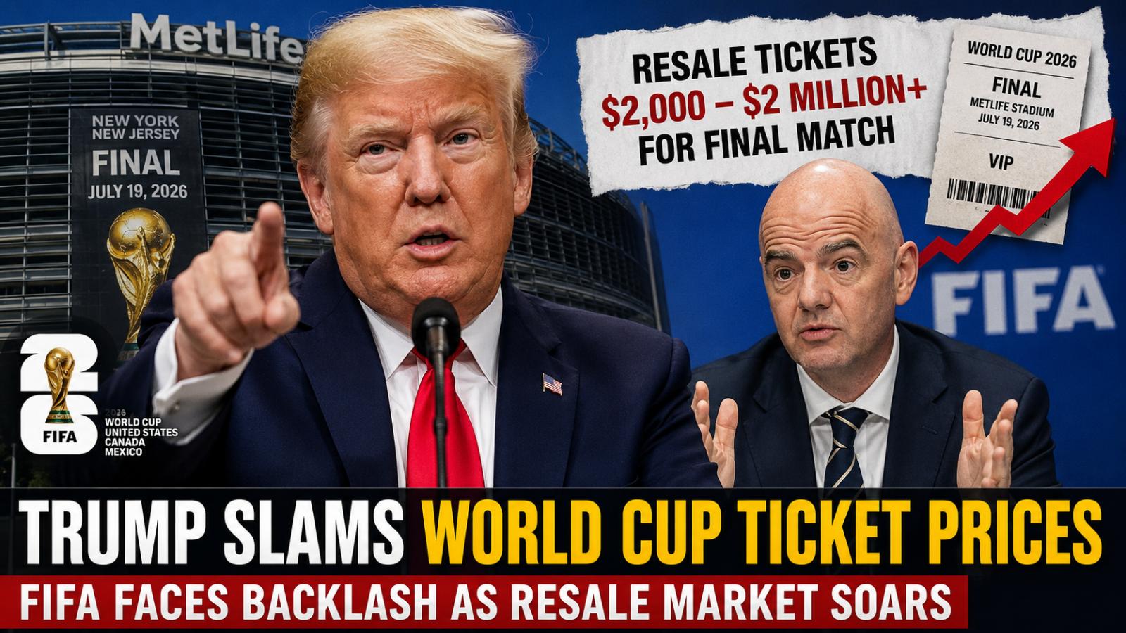 Trump Slams World Cup Ticket Prices as FIFA Faces Fan Backlash