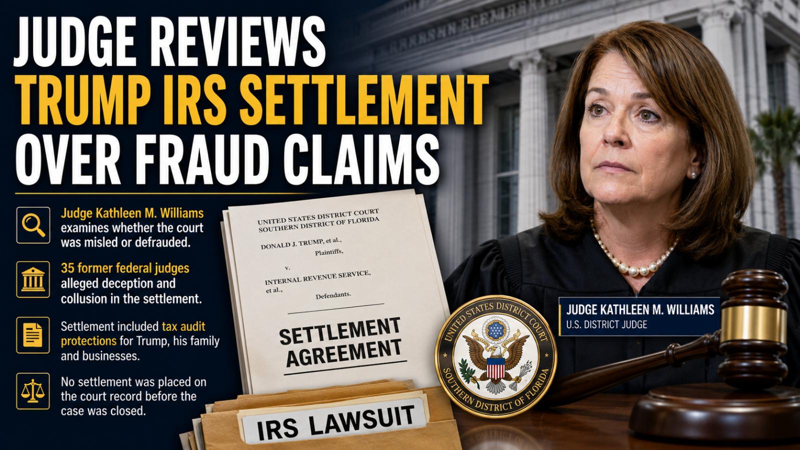 Judge Reviews Trump IRS Settlement Over Fraud Claims