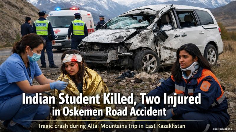 Indian student dies and two injured in road accident in kazakhstan’s oskemen