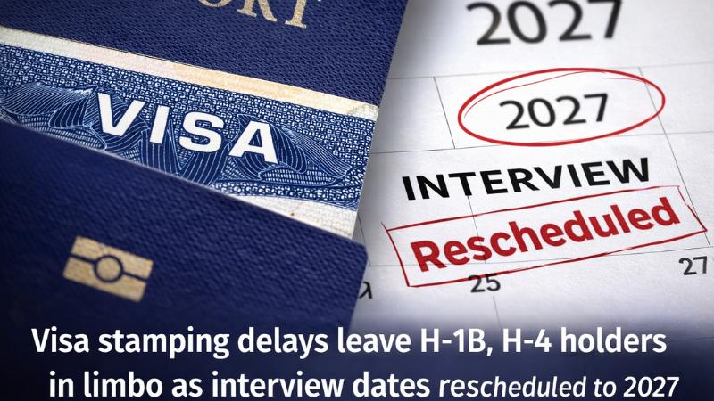H-1B visa stamping delays push India appointments to 2027, raising travel concerns