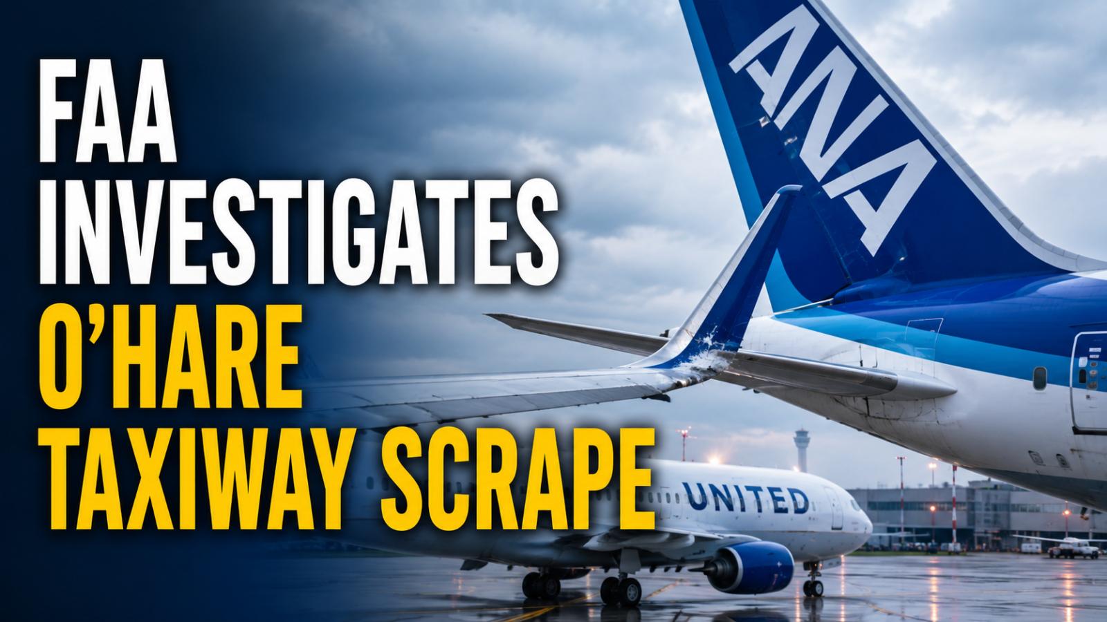 FAA Investigates O’Hare Taxiway Scrape Involving United, ANA