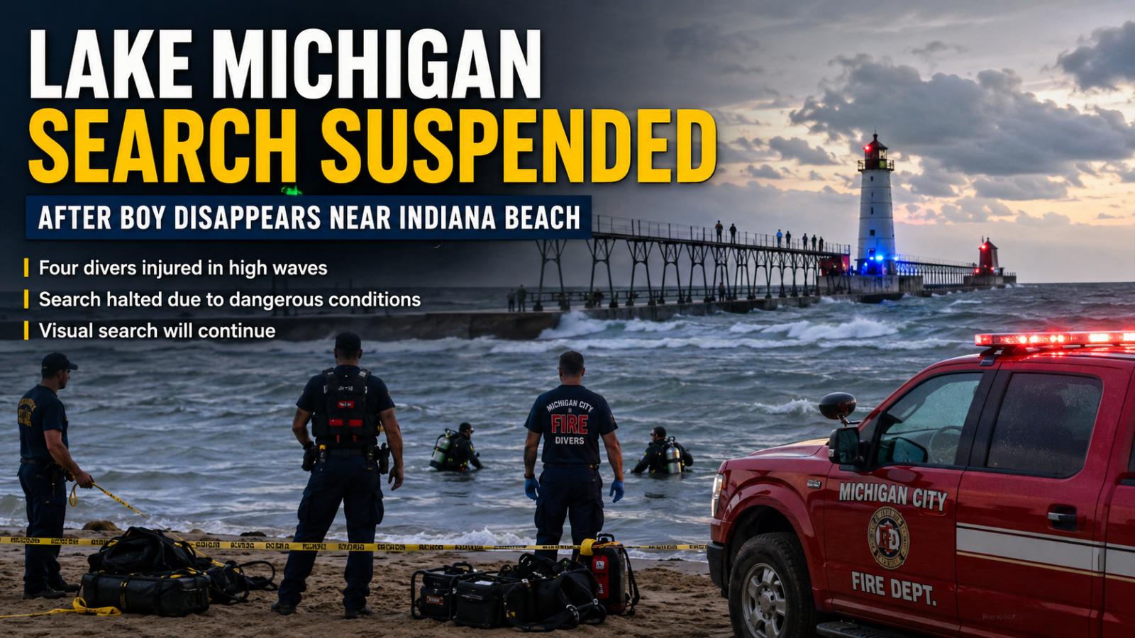 Lake Michigan Search for Missing Boy at Washington Park Beach Halted