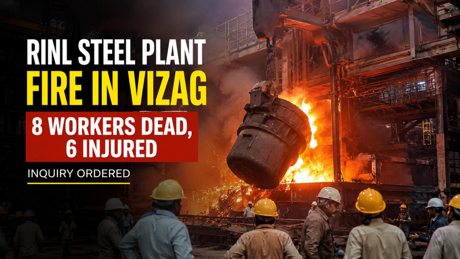 RINL Molten Steel Ladle Accident in Vizag Kills Eight Workers