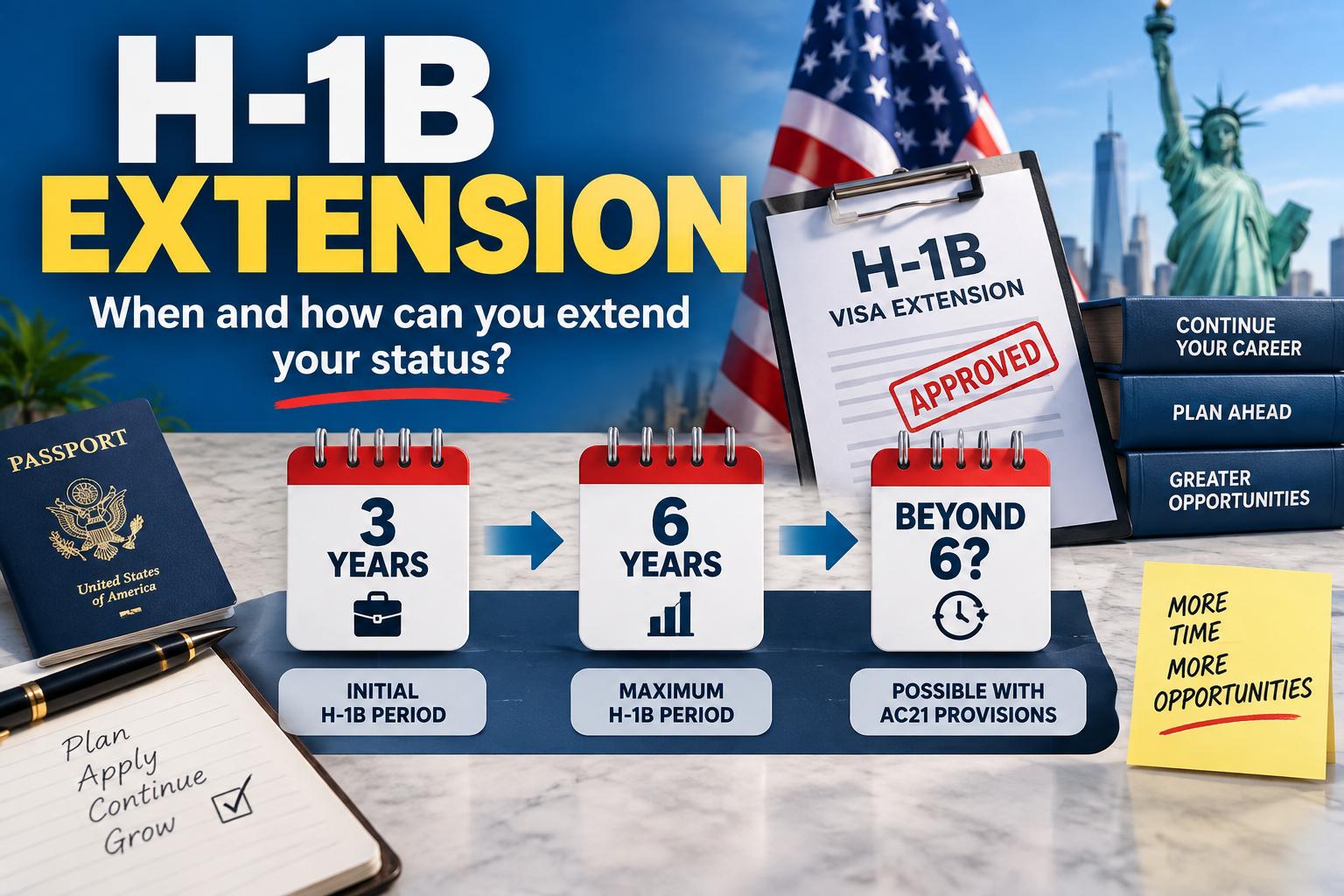 US H-1B extension When and how can you extend your status