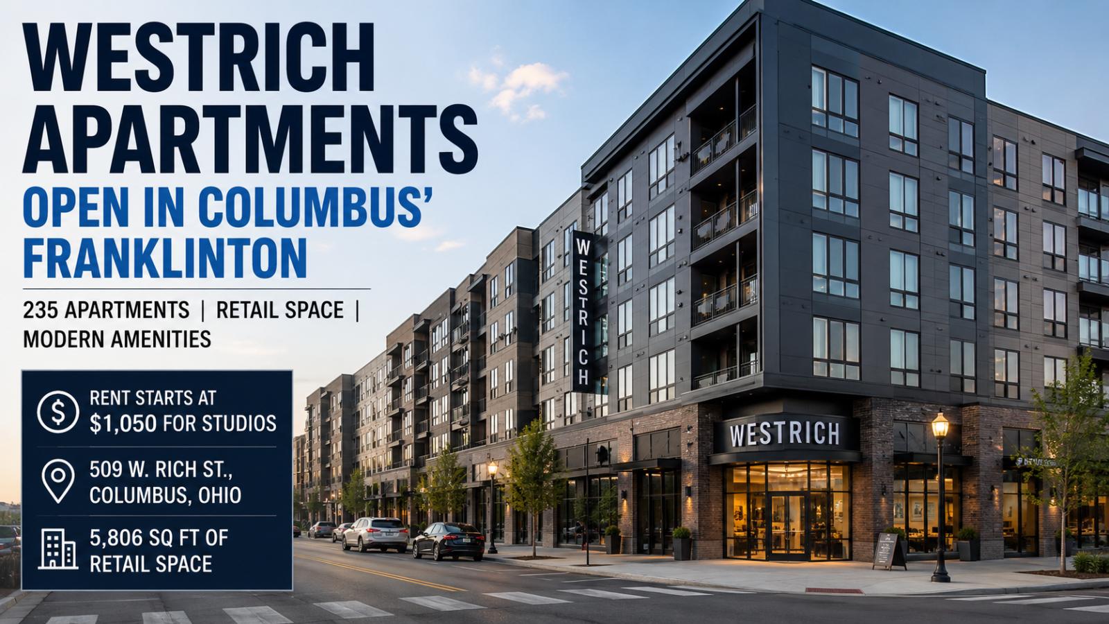 Westrich Apartments Open in Columbus’ Franklinton From $1,050