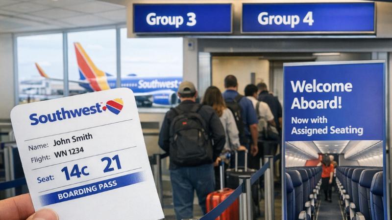 Southwest Airlines ends open seating as assigned seats begin across its network