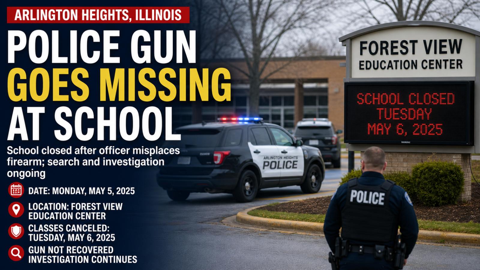 Illinois School Closed After Police Gun Goes Missing on Campus