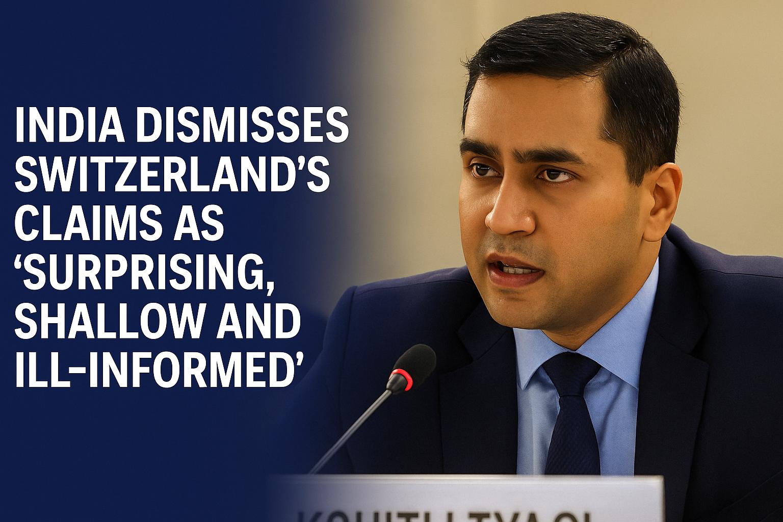 Indian diplomat rebukes Switzerland and Pakistan during UN Human Rights Council