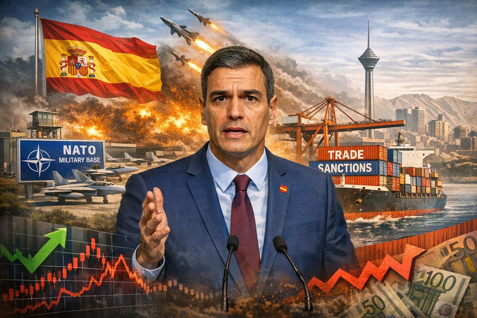 Spain PM rejects war, responds to trade threat over air base dispute