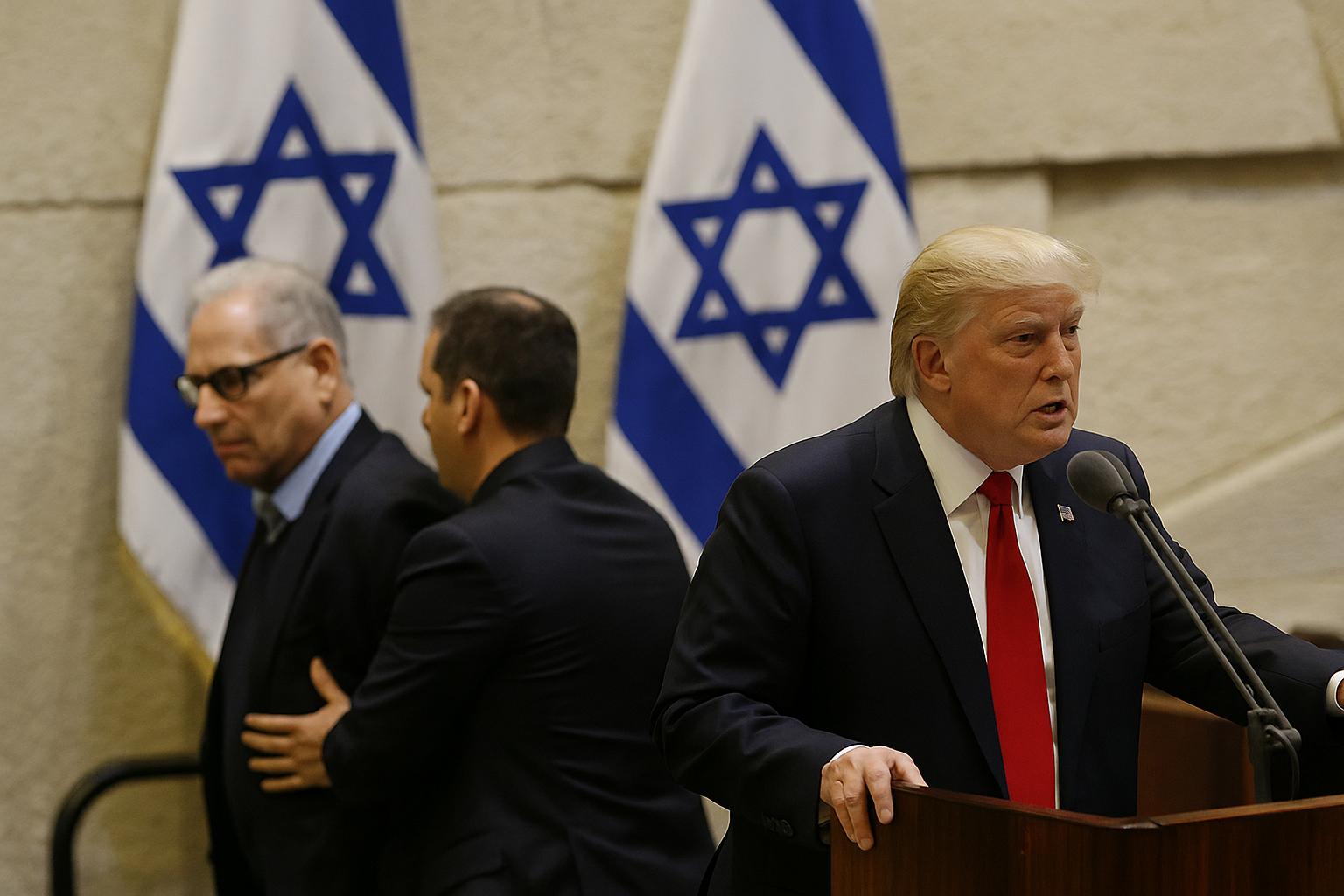 Israeli MP removed after interrupting Donald Trump during Knesset speech