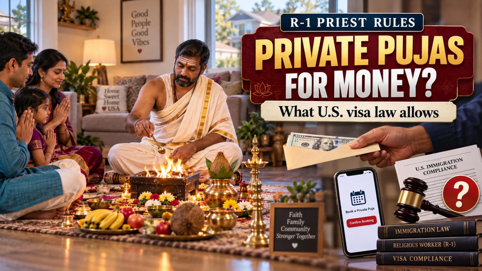 Can R-1 Hindu priests perform private pujas for money